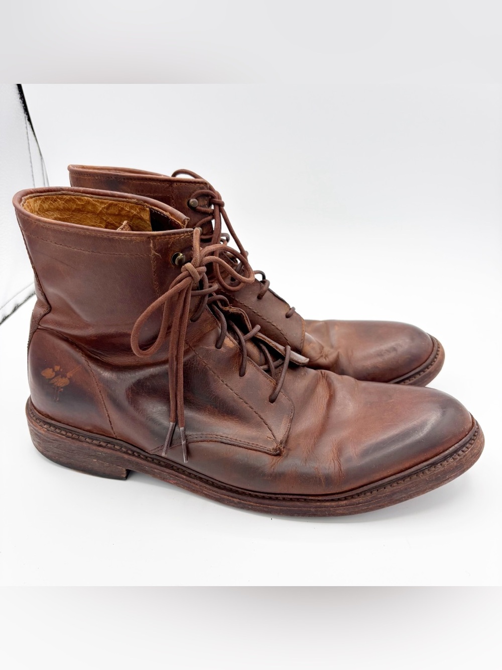 Frye Leather Lace Up Boots